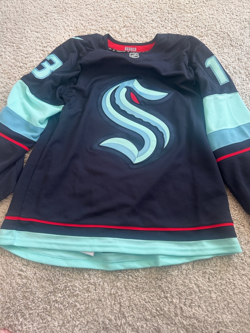 Seattle Kraken Tenev Fanatics Hockey Jersey with Sea Logo